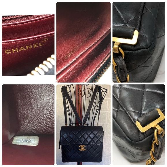 CHANEL Vintage 24K Gold Lambskin Leather Metalasse Quilted Backpack main image 12